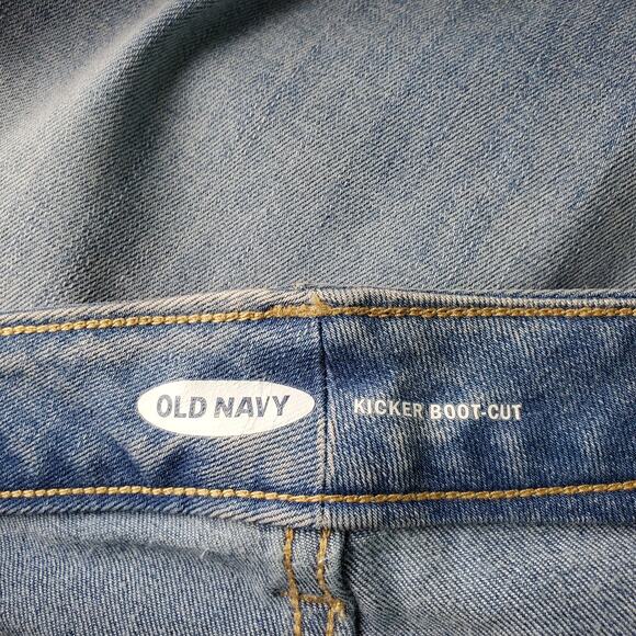 Old Navy Womens Light Wash High Waisted Kicker Bootcut Jeans Size 28 Plus Short - Picture 3 of 6